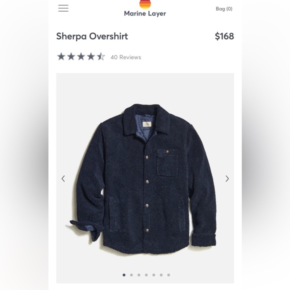 BRAND NEW MARINE LAYER sherpa over shirt - Picture 1 of 2